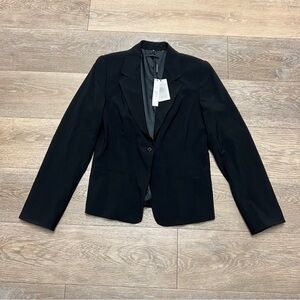 Elie Tahari Wool Sivan Jacket Dark Brown Size 14 NWT 398$